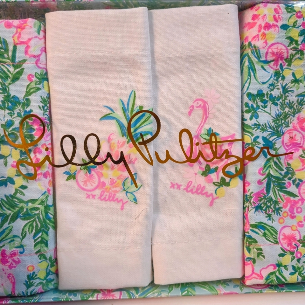 Lily Pulitzer Seasalt Blue Cocktail Napkin Set of 4
